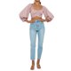 thumbnail image 1 of Txlixc Blusa de mujer, cuello cuadrado sólido, chaqueta de manga larga, pullover de primavera Txlixc moda, 1 of 6