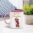 thumbnail image 2 of Merry Christmas Boxer Enjoys Woofmas Winter Xmas Holiday 11oz Accent Two-tone Mug Boxers Dog Lover Gifts Idea Coffee Tea Cup - 02022, 2 of 5