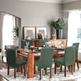 thumbnail image 2 of 6 Packs Latest Checkered Dining Chair Slipcover Parsons Chair Furniture Protector Stretch Chair Covers for Dining Room, Restaurant, Kitchen, Party (Army Green), 2 of 7