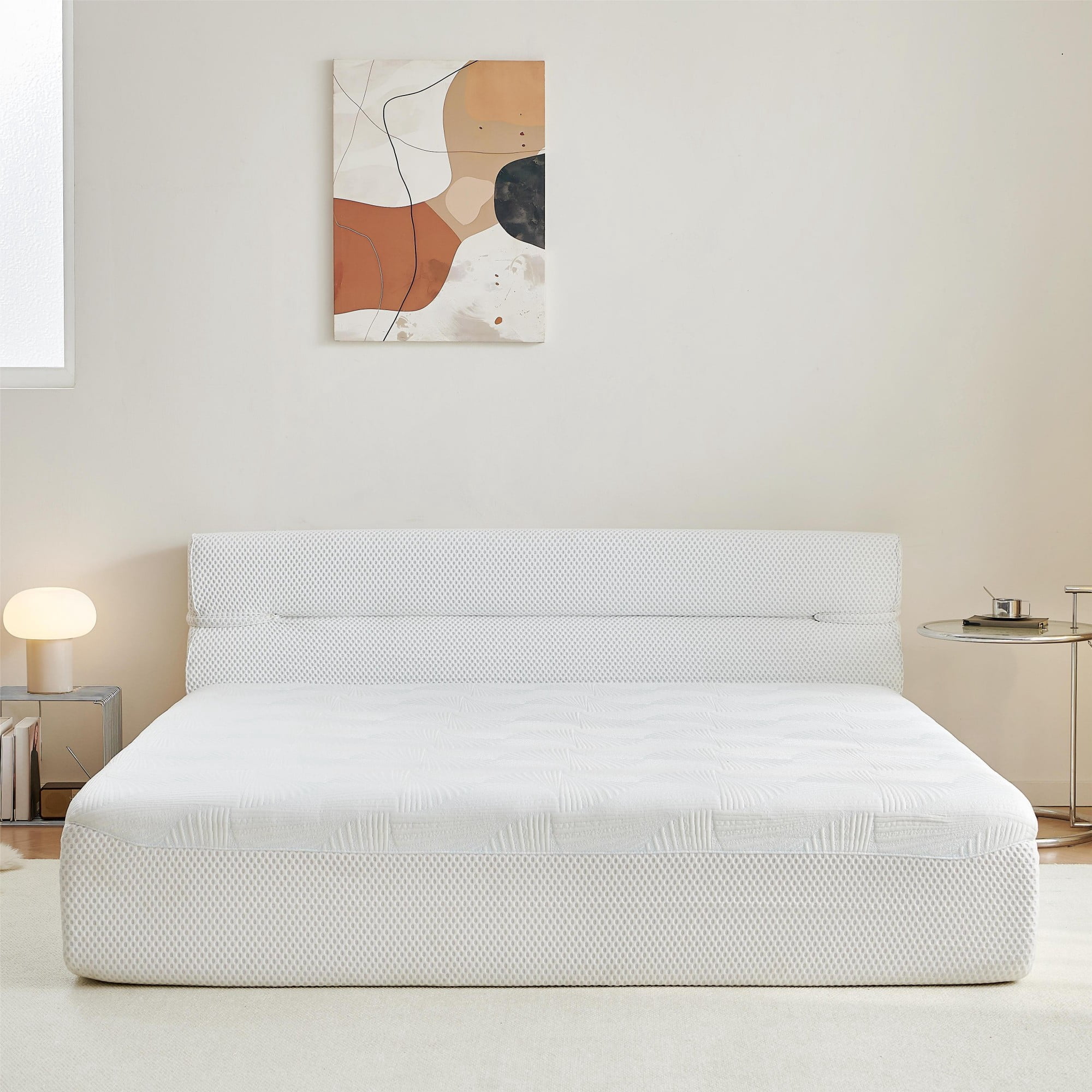 Leumius King Mattress & Bed Frame,15 Inch Full Size Mattresses with Cool Fabric,No Assembly Required for Living Room Apartment Bedroom