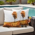 thumbnail image 4 of Fall Scenery Trees Outdoor Waterproof Pillow Covers, Autumn Yellow Leaves Natural Grassland Decorative Square Throw Pillowcase Sofa Cushion Sham for Patio/Couch/Chair, 26"x26" 2 Pack, 4 of 8