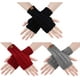thumbnail image 1 of Guantes sin dedos de invierno - Calentadores de brazo de punto para mujer Guantes con orificio para el pulgar Guantes de tejido cálido medio tejido Xemadio CJWUS-3675, 1 of 7
