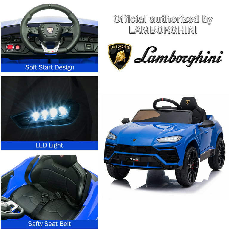 Uhomepro Electric Cars Motorized Vehicles Licensed Lamborghini for Girls Boys, 12V Kids Ride On Car with Remote Control, Battery Powered Cars Birthday