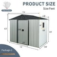 thumbnail image 2 of Olurrisa 8ft x 4ft Outdoor Metal Storage Shed with Window and Metal Foundation for Backyard, Patio, Lawn --White and Black, 2 of 9