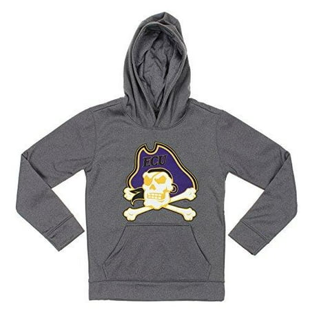 Pirate Youth Sweatshirt - NCAA Youth East Carolina Pirates Pullover Grey Hoodie