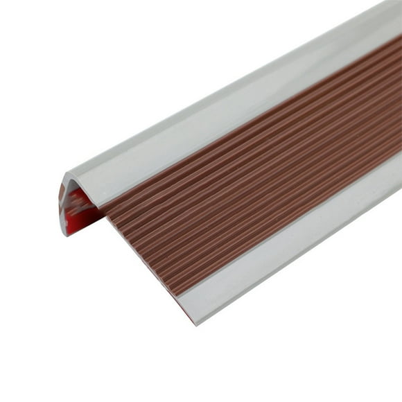 3.28Ft Vinyl Stair Nosing Stair Edge Protector Step Edge Trim Rubber Stair Edging Stair Nose Easy to Install for Outdoor & Indoor