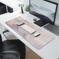 thumbnail image 2 of 31.5 x 11.8 Inch Cute Pink Desk Mat - Rose Gold Marble Design, Perfect for Desktops, Laptop Protection, 2 of 7