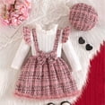 thumbnail image 4 of Mnyotv Long Sleeve Dress for Girls with Beret Hats Christmas Sweater Dresses Two Piece Set Toddler Winter Outfits Size 9-12Months, 4 of 5
