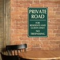 thumbnail image 4 of Private Road For Residents And Guests Only No Trespassing Sign For Business 8X12 in Rust Free Aluminum Uv Printed 4 Pre-Drilled Holes.Durable Weatherproof, 4 of 8