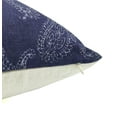 thumbnail image 5 of Fabdivine Off white Linen Hand Block Print Decorative Throw Pillow Cover , 14"X14", Blue, 5 of 5