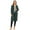 Hunter Green, variant on Women's Casual Plus Size Long Body Duster Cardigan with Pockets Made in USA