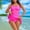 Hot Pink, variant on Long Torso Swimsuit, Women's One-Piece Bathing Suit with Comfortable Shorts for Secure Poolside Relaxation and Beach Activities