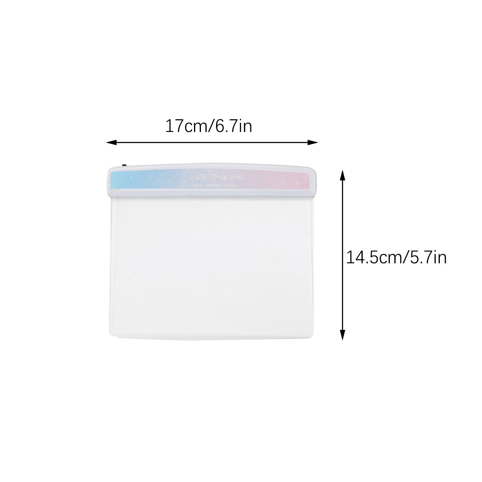 Flat Book Light For Night Reading – 6.7x5.7 Inch Clear LED Panel, Wireless Bookmark Light, Ideal Gift For Book Lovers (Batteries Not Included)