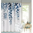 thumbnail image 2 of Blue Eucalyptus Shower Curtain for Bathroom Floral Watercolor Leaves on The Top Shower Curtain Botanical Shower Curtain Nature Fabric Bath Curtain Country Plant Cloth Bathroom Decor 72x72, 2 of 6