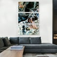 thumbnail image 2 of ARTCANVAS Colors Mixing Into Black Paint Modern Rectangle Canvas Art Print - Size: 60" x 40" (1.50" Deep) (3-Piece), 2 of 9