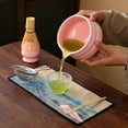 thumbnail image 4 of Juego de 7 piezas de matcha Mochachaju con cuenco para matcha y batidor de bambú, color rosa, 4 of 9