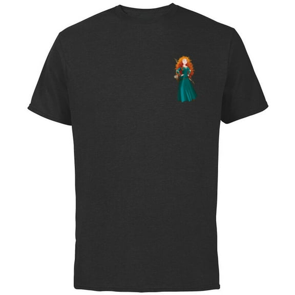 Disney Princess Merida Small Pose - Short Sleeve Cotton T-Shirt for Adults - Customized-Black