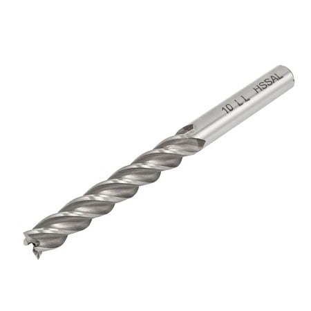 

Unique Bargains Silver Gray HSS 4 Straight Shank End Mill Cutter 10mm x 10mm x 116mm