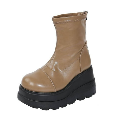 

Valentine s Day Deals!2022 VEKDONE New Style Women s Colorful Slope Heel Side Zipper Boots Children s Plus Size Women s Shoes