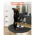thumbnail image 2 of VEVOR Salon Mat for Hair Stylist, 3 x 5 FT Semi-circle Salon Chair Mat, 1/2-inch Thickened Anti Fatigue Barber Shop Floor Mat with Round Cut Out, Easy-to-Clean PVC Surface & Anti-Trip Beveled Edges, 2 of 9