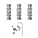 thumbnail image 2 of Junta Universal De Metal, Conector De Acoplamiento De Junta Universal Profesional Plateado De Alta Resistencia De 3 Piezas Para Barco RC, 2 of 7