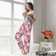 thumbnail image 4 of Uemuo Rose Rabbit Pattern Women's Wide Leg Palazzo Lounge Pants with Pockets Light Weight Loose Comfy Casual Pajama Pants-XX-Large, 4 of 9