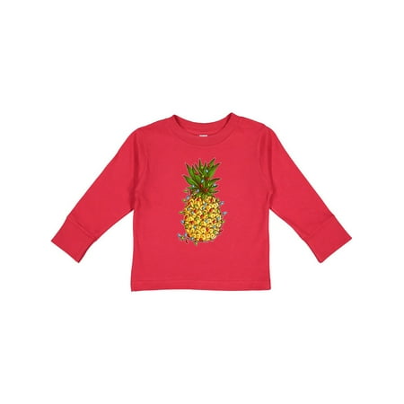 

Inktastic Christmas Lights Wrapped Around a Pineapple Gift Toddler Boy or Toddler Girl Long Sleeve T-Shirt