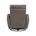thumbnail image 6 of OakvillePark Ashwyn Bay Leather Match Swivel Glider Reclining Chair, Dark Brown, 6 of 13