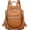 Orange Brown, variant on Backpack Purse For Women Black Real Soft Leather Convertible Ladies Daypack  Bag
