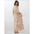 thumbnail image 7 of Printed Crew Neck Maxi Dress with Belt, 7 of 7