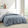 thumbnail image 2 of Peace Nest 360 Thread Count Lightweight White Goose Down Fiber and Feather Comforter, Dark Gray, Cal King, 2 of 6