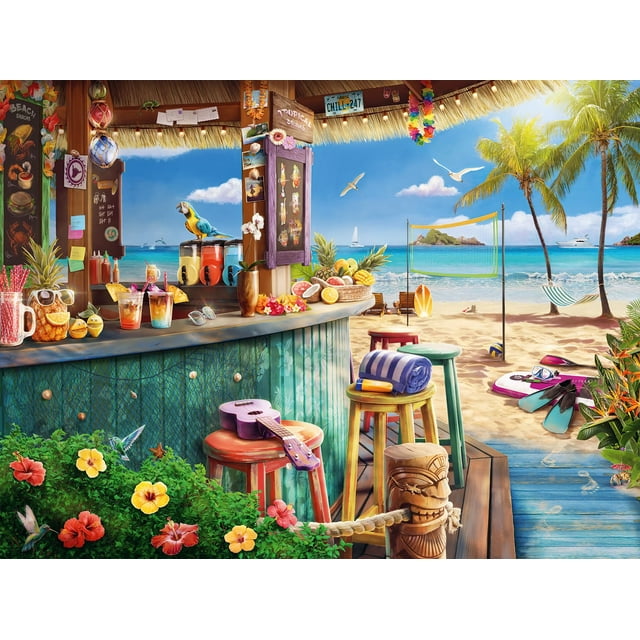 Rompecabezas Ravensburger Beach Bar Breezes 1500 piezas