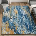 thumbnail image 6 of Addison Rugs Mayfield Premium Machine Washable Transitional Abstract Navy Rectangle Rug, 10' x 14', 6 of 6