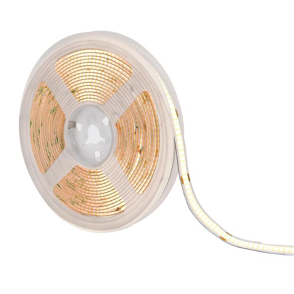 Maxxima 16.5 ft. COB LED Strip Light Spool, Plug-in Or Hardwired with Power Supply, 3000K Warm White, Dimmable, Self Adhesive Cuttable Rope Tape Ligh