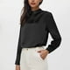 thumbnail image 2 of Sudadera corta,Blusa de manga larga para mujer, camisa informal de poliéster, blusa lisa con botones para uso diario, sopatenor, 2 of 9