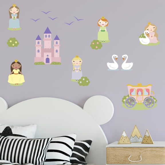 Teddylabels - Princess Wall Decals - Easy-to-Apply & Removable Wall Stickers
