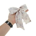 thumbnail image 5 of Unique Bargains 1 Pc Hair Barrettes Fashion Ink Wash Print Bow Hair Clip Purple, 5 of 5