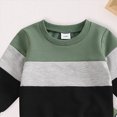 thumbnail image 5 of TOWED22 Toddler Baby Boy Fall Outfit Contrast Color Sweatshirt Tops with Elastic Waist Pants Cute Infant Newborn Winter Clothes,Green,2-3 Y, 5 of 6