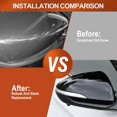 thumbnail image 4 of Rear View Mirror Cover Car Mirror Accessories Side View Mirror Cover Mirror Cap Compatible with Hyundai Compatible with Elantra MD Mirror Covers For Cars Left, 4 of 8