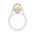 thumbnail image 2 of ANGARA Golden South Sea Cultured Pearl Halo Ring with Milgrain in 14K White Gold for Women | June Birthstone, Birthday, Anniversary, Jewelry Gift for Women | Pearl Ring, 2 of 5