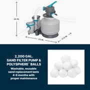 Bestway APX 365 Metal Frame Above Ground Pool - Sand Pump Included - 31 x 16 x 52 in