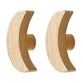 thumbnail image 1 of Perchero de pared para niños, ganchos de madera para colgar en la pared, para colgar bolsos, toallas y abrigos, decoración escandinava, diseño moderno (luna, juego de 2), 1 of 5