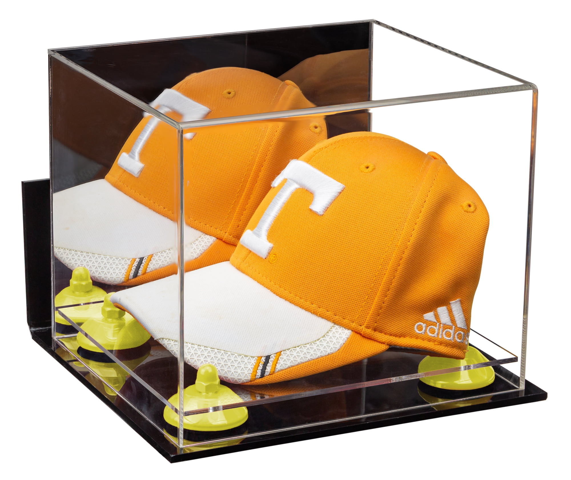 Acrylic Baseball Hat or Cap Display Case with Mirror, Wall Mount