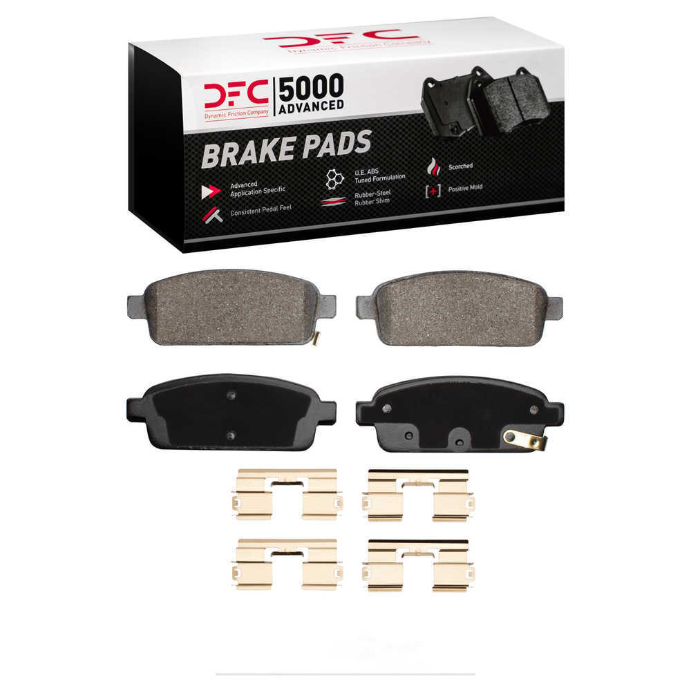 Dynamic Friction Company 1551-1468-01 DFC 5000 Advanced Brake Pads - Ceramic and Hardware Kit - OE