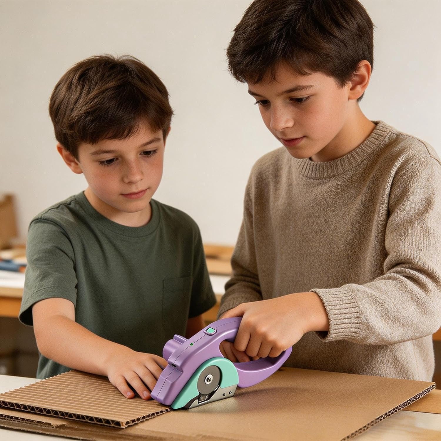 Electric Cardboard Cutter | Handheld Ergonomic High Speed Cutting Tool - Cordless Box Cutter - for Carpet Paper Fabric Packaging Unboxing