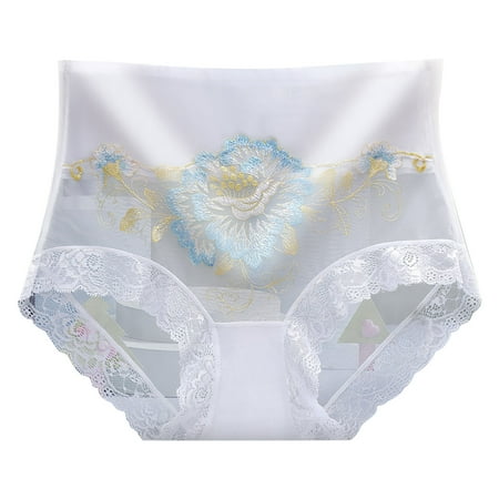 

ZMHEGW Underwear Women Tummy Control Lace Plus Size Sheer Hipster Panty For Ladies Ladies Panties