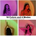thumbnail image 4 of Sunset Lamp,Sunset Light Projector,Sunset Projection lamp with RGB 16 Color Rainbow Sunset Light Projection Night Light,LED Light for Bedroom Living Room Decors (16Color), 4 of 5