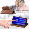 thumbnail image 2 of Case for OnePlus Nord CE 2 5G Cover Leather Wallet Folio Case Book Design Flip Magnetic Closure - Brown, 2 of 5
