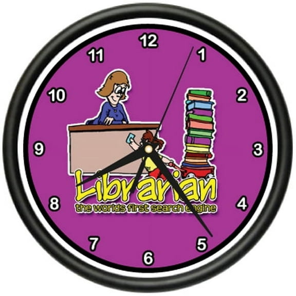 LIBRARIAN Wall Clock library book books school gift