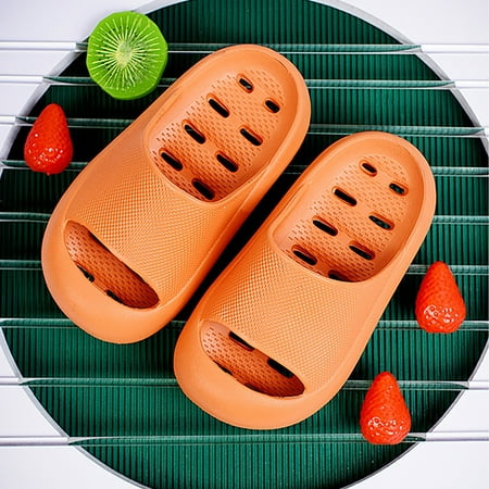 

QISIWOLE Children s Slippers Indoor Bathroom Non-slip Water Leakage Drag Boys And Girls Cute Thick Soft Bottom Sandals clearance under 10